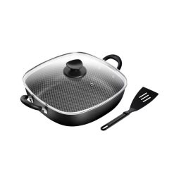 Frigideira Wok N°29 Quadrada 2 Alças Antiaderente